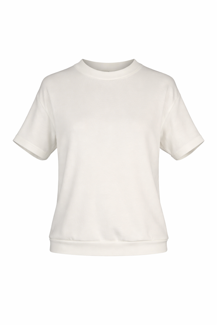White t-shirt on a white background