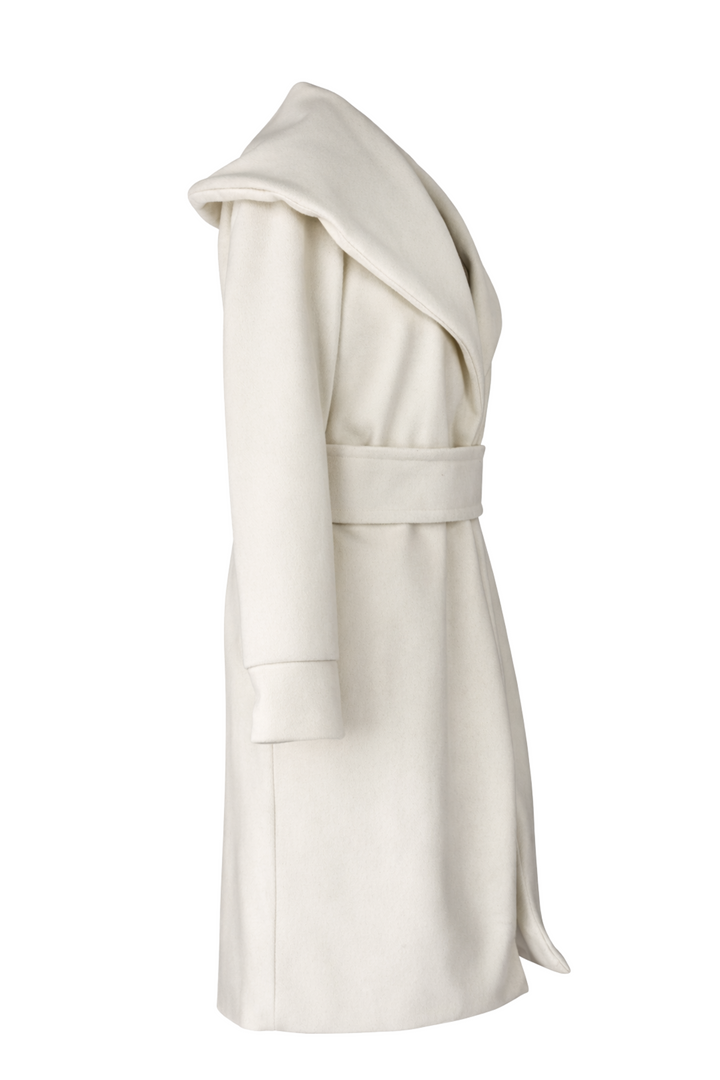 White coat with a belt on a white background