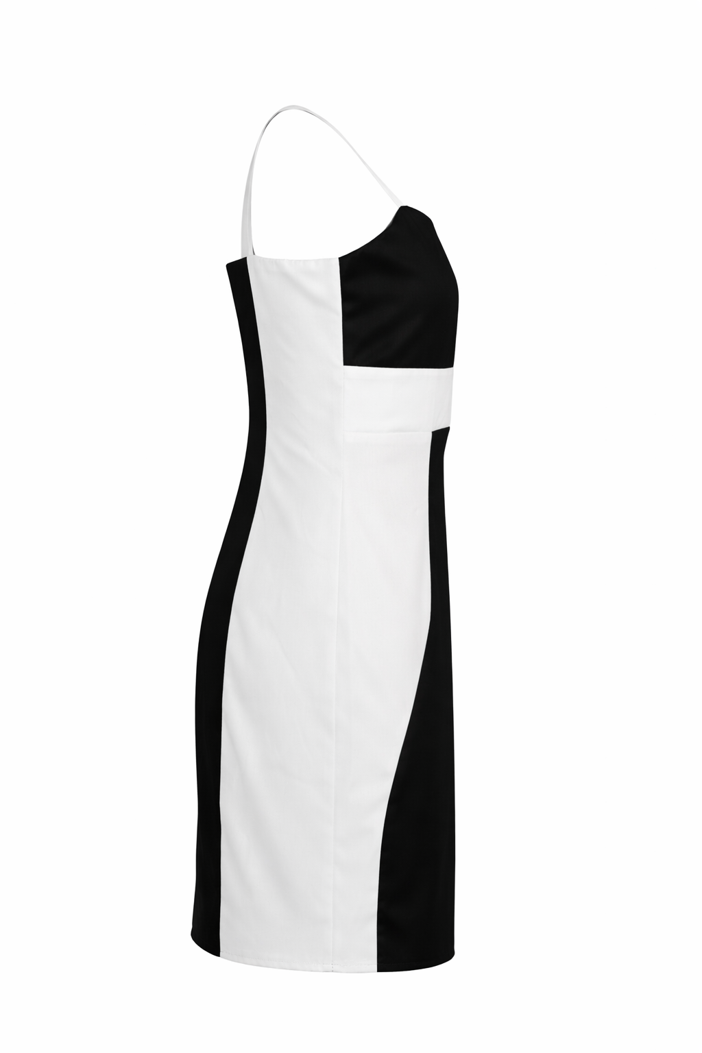 Black and white dress on a white background