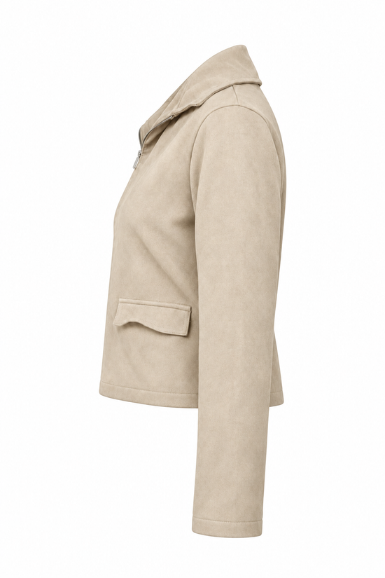 Suede Jacket — Women's Faux Suede Jacket