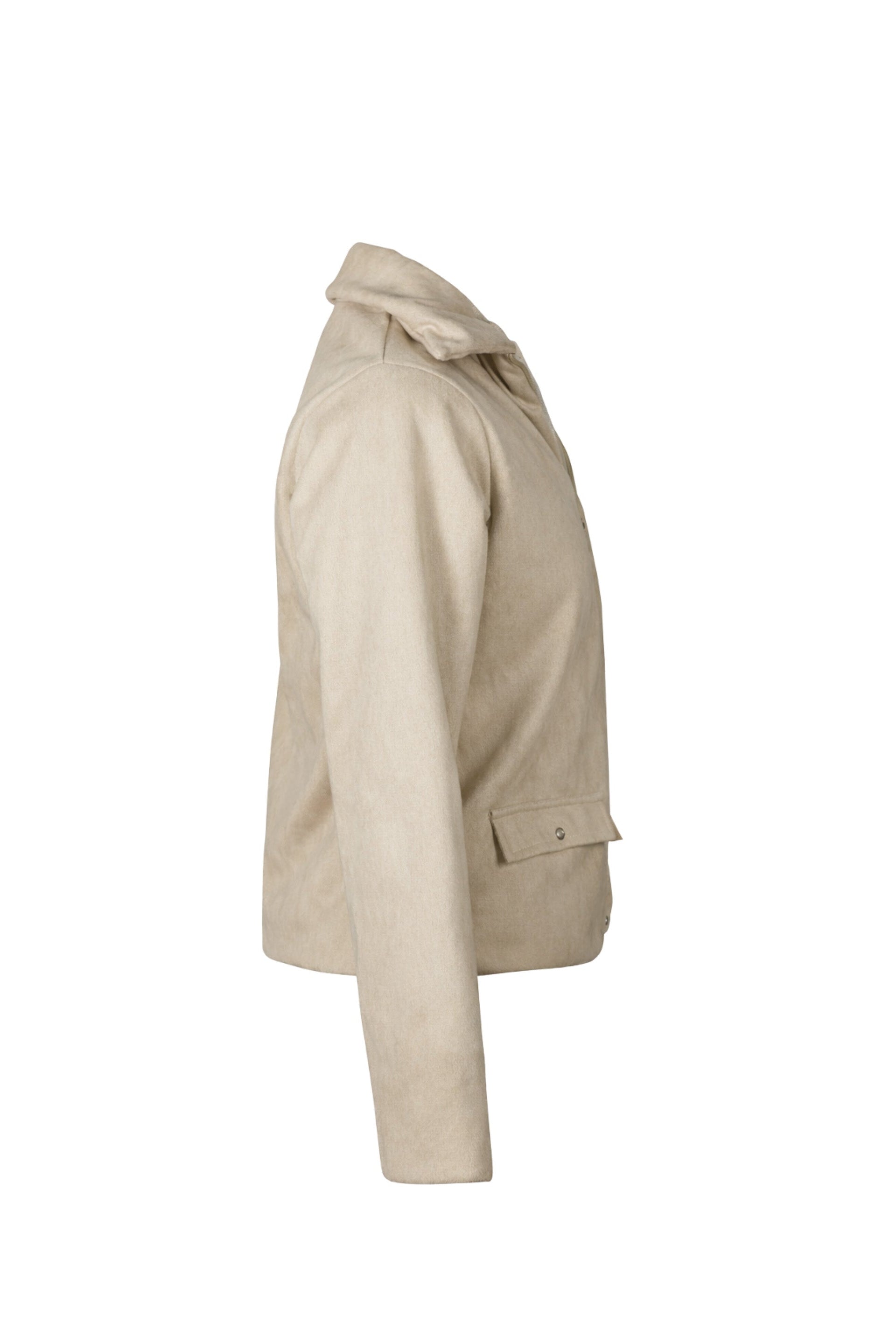 Beige coat on a white background