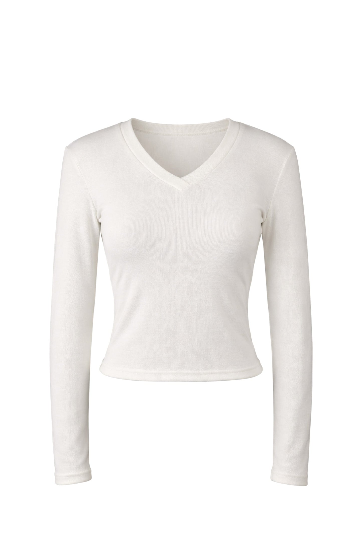 White long-sleeve shirt on a white background