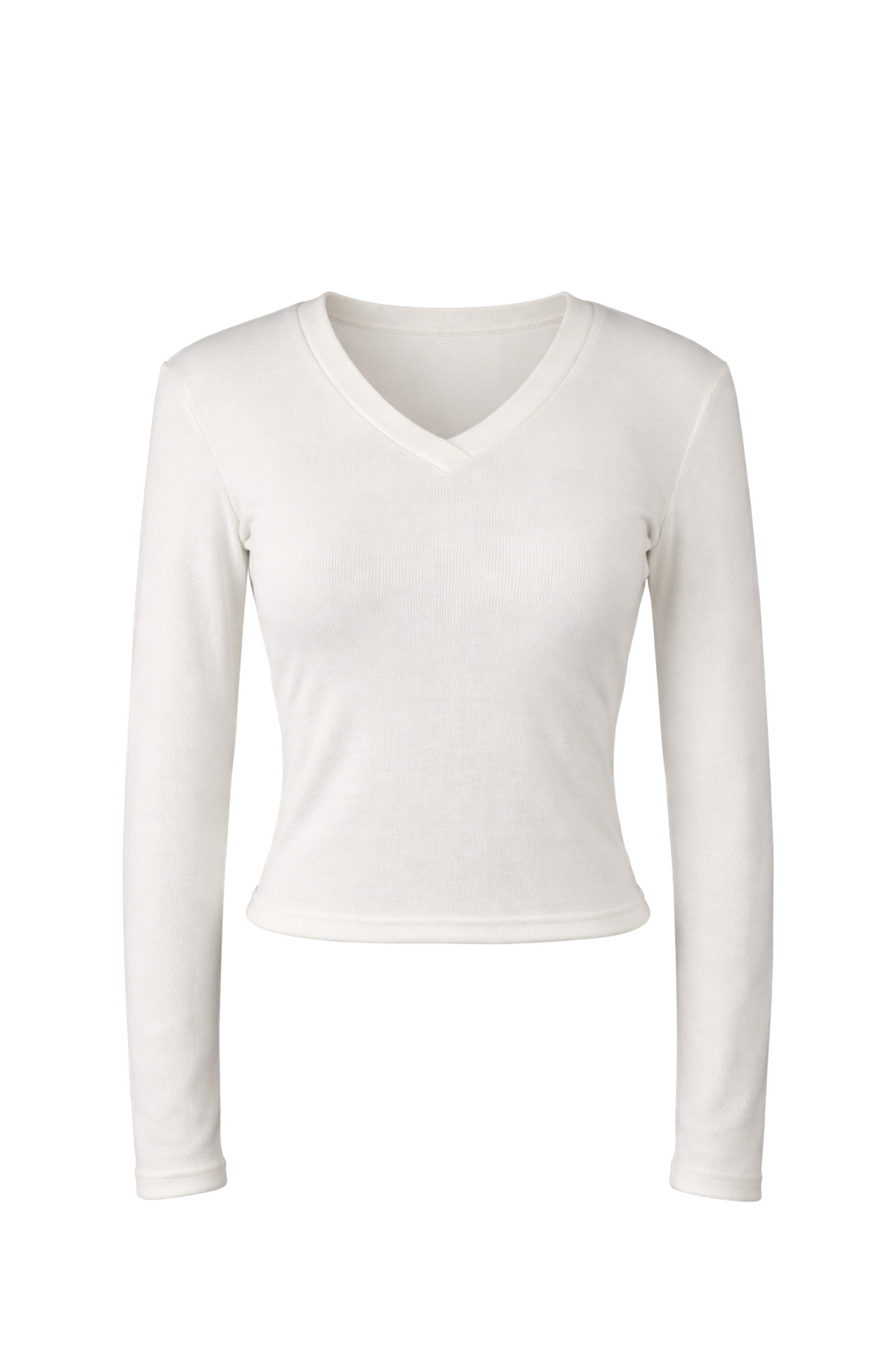 White long-sleeve shirt on a white background