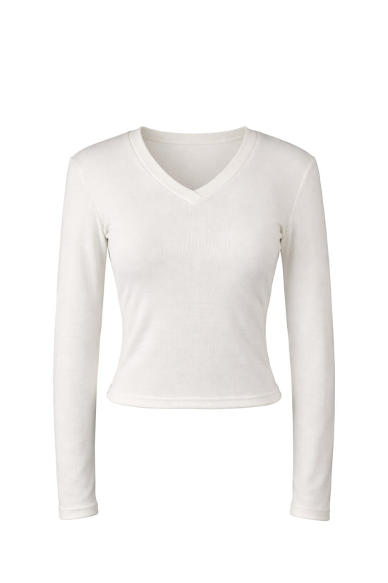 White long-sleeve shirt on a white background