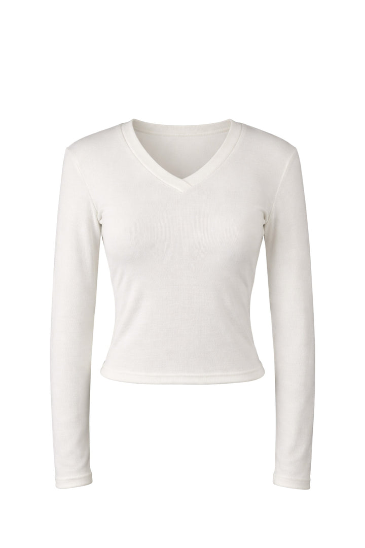 White long-sleeve shirt on a white background