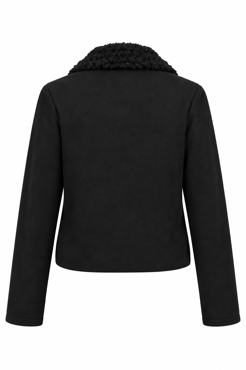 Suede Jacket — Women's Faux Suede Jacket With Fur