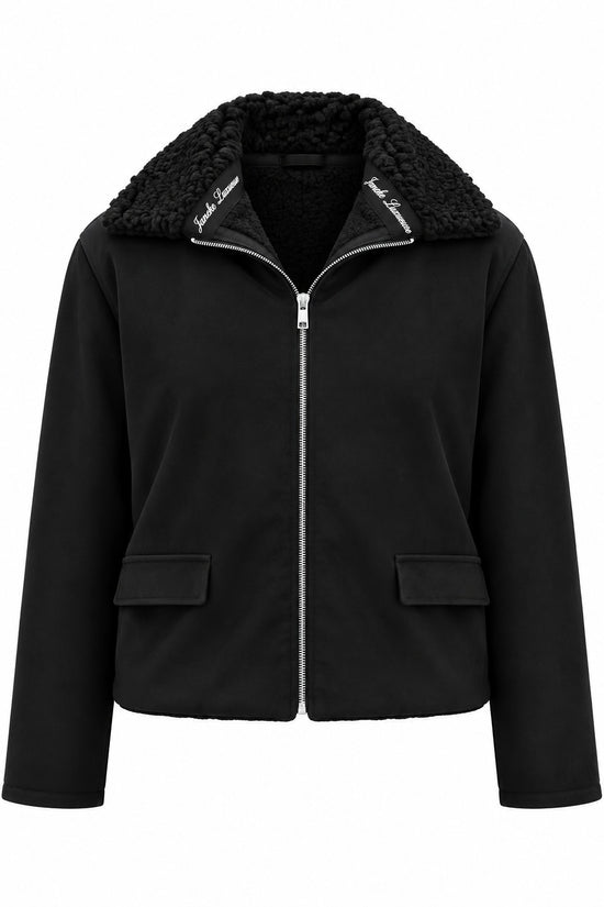 Suede Jacket — Women's Faux Suede Jacket With Fur
