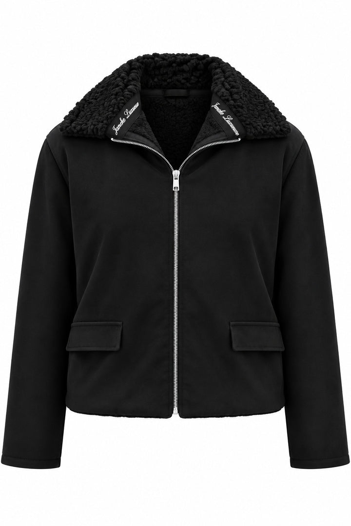 Suede Jacket — Women's Faux Suede Jacket With Fur