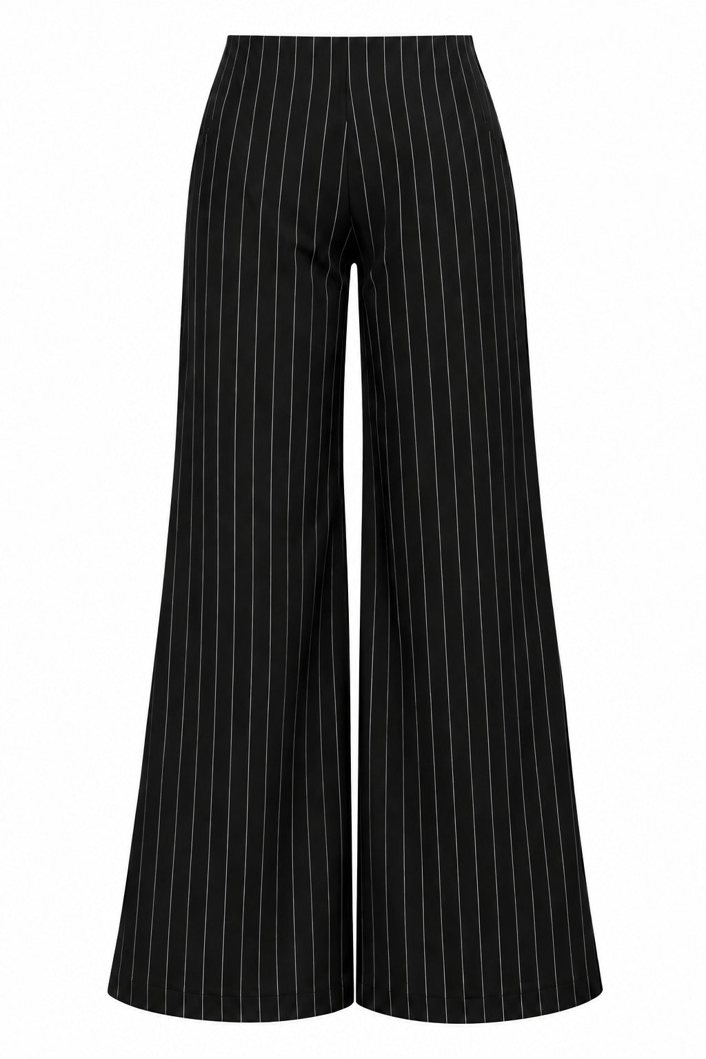 Black pinstripe Grace Trousers back view