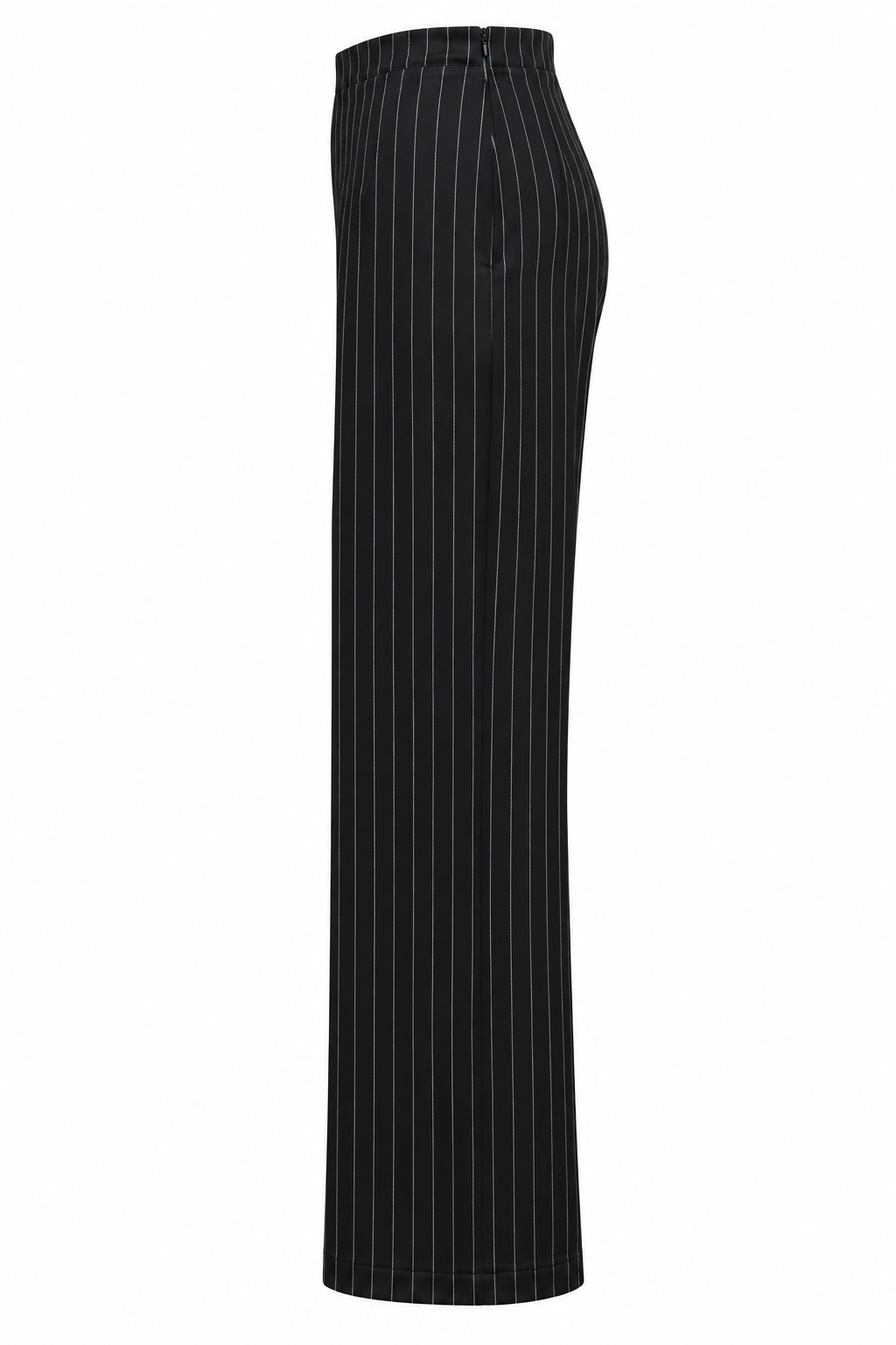 Black pinstripe Grace Trousers side view