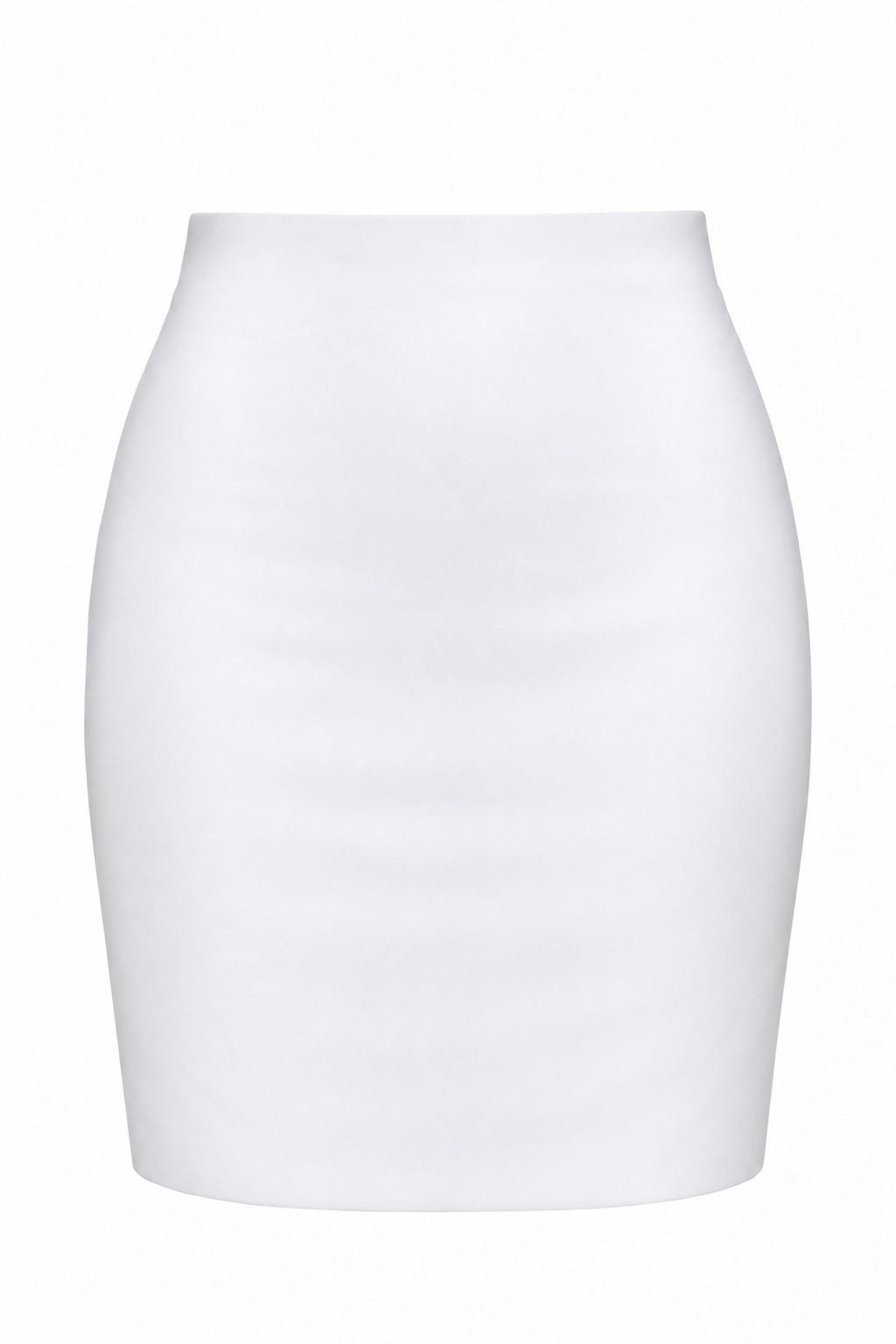 White duchess satin Tish Skirt front view